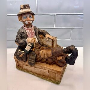 Vintage Waco Melody In Motion Willie The Whistler Hobo Clown Figure Statue Rare